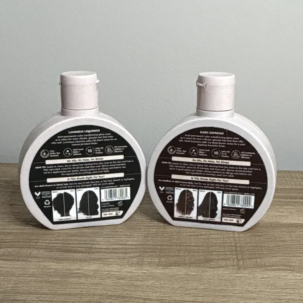 Glaze Supergloss Color Conditioning Gloss Black/Espresso Hair Gloss 190ml Bundle - Picture 2 of 2